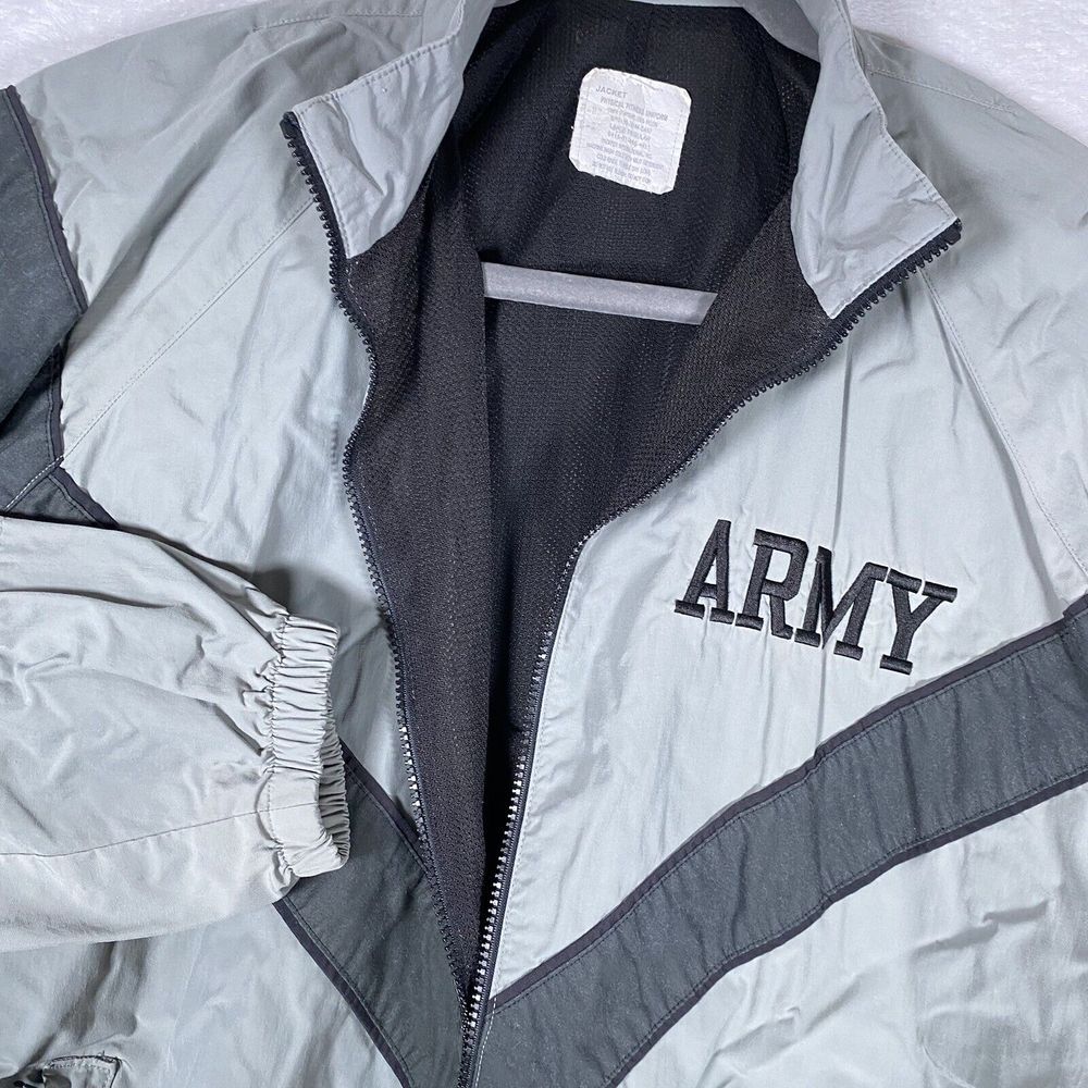 US Army Physical Fitness Uniform Jacket Propper‎ Men's Large Regular Gray Vented